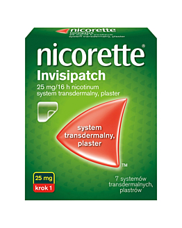 Nicorette Invisipatch system transdermalny Plaster 0,025 g/16h (39,37 mg)
