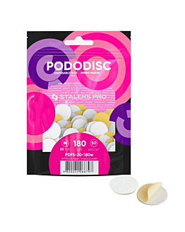 Staleks Expert PodoDisc Nakładki Ścierne Tarcze Wymienne Na Miękkiej Bazie 180 Grit Rozmiar M 20 mm 50 szt.