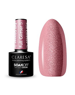 Claresa Soak Off UV/LED Full Glitter lakier hybrydowy 5, 5g