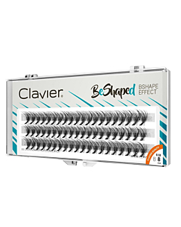 Clavier BeShaped jedwabne kępki rzęs skręt B 10D 8mm
