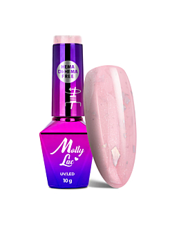 MollyLac Sparkling French Lakier Hybrydowy UV LED Nr 707 Simple Flash 10 g