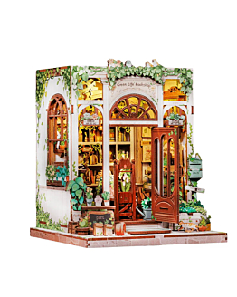 Habarri Miniaturowy domek mini Book Nook - Antykwariat pod zielonym bluszczem