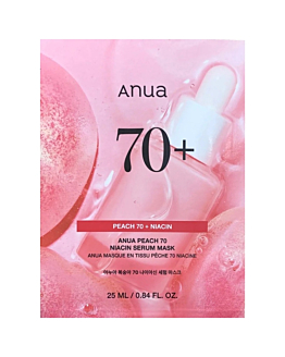 ANUA Peach 70 Niacin Serum Mask 25 ml - Odżywcza maseczka w płachcie