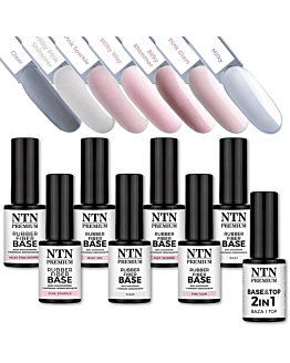 NTN Premium 7x7 g Baza Kauczukowa Wzmacniająca LED UV Rubber Fiber Base + Base And Top