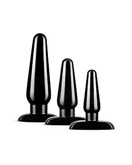 Zestaw Korków Blush Anal Adventures Basic Plug Kit Black Blush