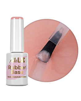 AlleLac Baza Kauczukowa Do Paznokci Rubber Base Hybrydowa Peach Bling Nr 7 7g