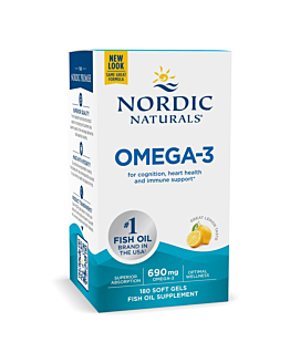 Nordic Naturals Omega-3 690mg 180 miękkich kapsułek o smaku cytrynowym