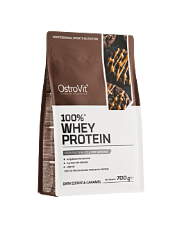 OstroVit 100% Whey Protein 700 g o smaku ciemnych ciasteczek z karmelem