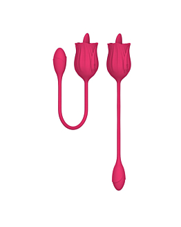 B-Series Magic Licking Massager With Vibrating Egg stymulator z języczkiem i wibrującym jajkiem Pink