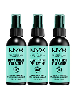 NYX Professional MakeUp Dewy Finish Setting Spray Trio zestaw utrwalaczy do makijażu 3x60ml