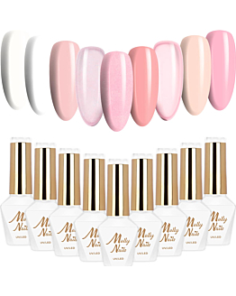MollyNails Wedding Yes I Do Zestaw 9 Lakierów Hybrydowych Do Paznokci 8g