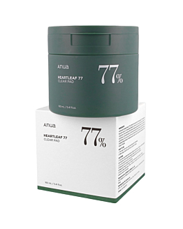 ANUA HEARTLEAF 77% CLEAR PAD (70 EA) - Nawilżająco-tonizujące płatki nasączone esencją