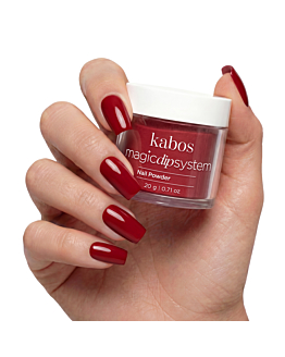 Kabos Magic Dip System Proszek do manicure tytanowego, 030 Red Heart 20 g