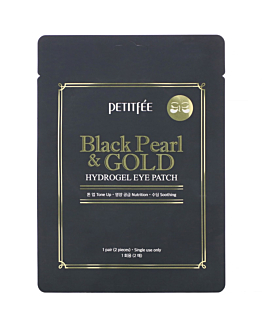 Petitfee Black Pearl& Gold Hydrogel Eye Patch (Sample), Hydrożelowe płatki, 2szt