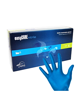 Zarys Easycare Nitrile Blue Rękawiczki Jednorazowe Nitrylowe Diagnostyczne i Ochronne Niebieskie Rozmiar L 100 szt.