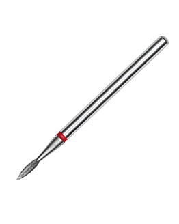Staleks Expert Frez Diamentowy Płomień Ostry Do Skórek 1,8/8 mm Czerwony