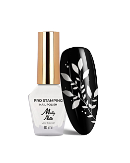 MollyNails PRO Stamping Lakier Do Stempli Pearl White Nr 26 10 ml