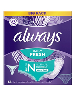 Always Dailies Flexistyle Normal Salvaslip 58 pz