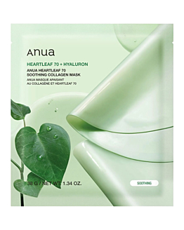 Anua Heartleaf 70 Soothing Collagen Mask, Łagodząca hydrożelowa maska do twarzy, 38g