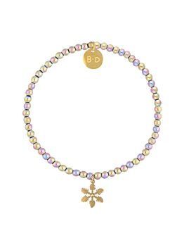 By Dziubeka Bracciale Ematite + Fiocco di Neve