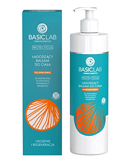 Basiclab Dermocosmetics Łagodzący balsam do ciała po opalaniu, 300 ml