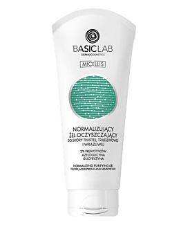 BasicLab Mini Gel Detergente Normalizzante per Pelle Grassa, Acneica e Sensibile 100 ml
