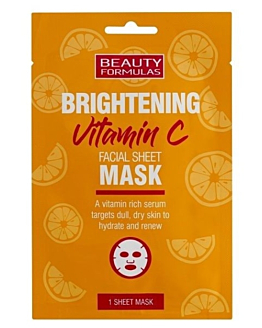 Beauty Formulas maska rozjaśniająca na tkaninie z witaminą C