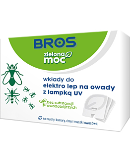Bros Zielona Moc Elektro-Lep na owady z lampką UV + 2 lepy FSC