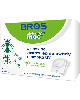 Bros Zielona Moc Wkłady do Elektro-Lep z lampką UV FSC Mix 6 szt.