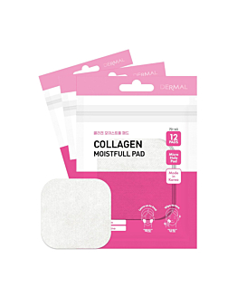 Dermal Collagen Moistful Pad, Płatki do twarzy z kolagenem o wysokiej zawartości esencji, 12 szt
