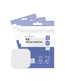 Dermal Ice Cooling Toner Pad, Chłodzące płatki do twarzy z mentolem, 12 szt