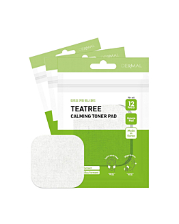 Dermal Tea Tree Calming Toner Pad, Łagodzące płatki do twarzy z ekstraktem z drzewa herbacianego, 12 szt