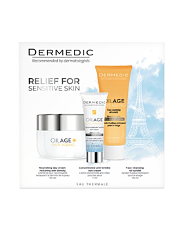 Dermedic Oilage Set: Crema Giorno + Detergente Viso Syndet + Crema Occhi