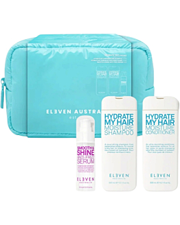 Eleven Australia Zestaw Hydrate Holiday Trio: Shampoo + Conditioner + Smooth&shine anti-frizz