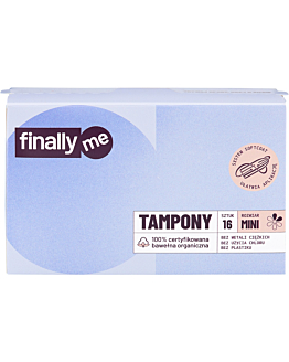 Finally.me Tampony z bawełny organicznej, rozm. super 16 szt.