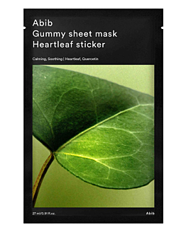 Abib Gummy Sheet Mask Heartleaf Sticker Maschera in Tessuto 27 ml
