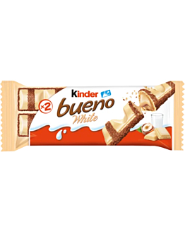 Kinder Bueno White, Wafel w białej czekoladzie wypełniony mleczno-orzechowym nadzieniem