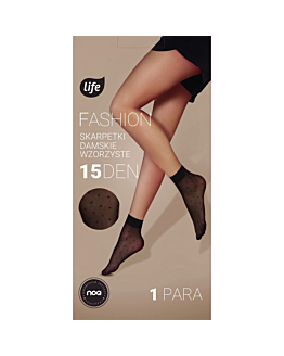 Life Skarpetki Fashion wzór Kropeczki 15 den rozm. uniwersalny, nero