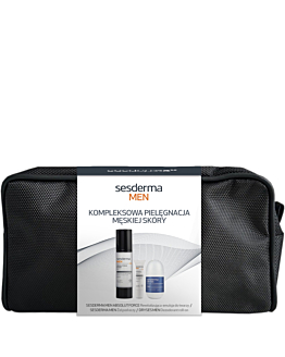 Sesderma set natalizio Uomo: Emulsione viso 50ml + Gel contorno occhi 15ml + Deo roll-on 75ml