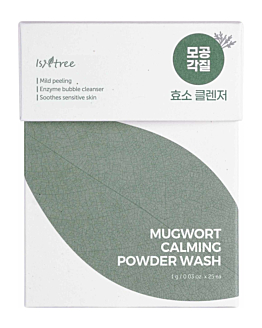 Isntree Mugwort Calming Powder Wash Zestaw saszetek z pudrem do mycia twarzy 25x1g