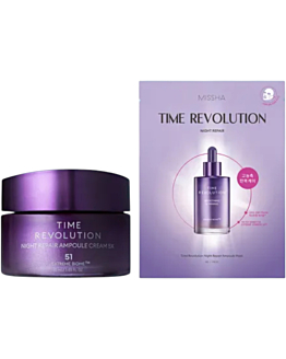 Missha Time Revolution Night Repair Cream & Mask, Duo Set, Zestaw do Nocnej Pielęgnacji Skóry Krem i Maska Regenerująca