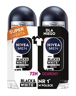 Nivea Deo Men Roll-on Black & White Duopack 2x50 ml