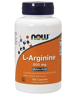 Now Foods L-Arginine 500 mg, 100 Kapsułek