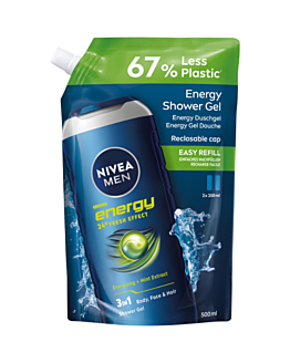 Nivea Żel pod prysznic Energy Refill, 500 ml