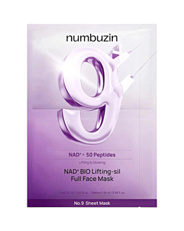 Numbuzin No.9+ NAD+ Bio Full Face Mask, Liftingująca maska do twarzy w dwóch częściach z kapsułkami NAD BIO, 48 ml