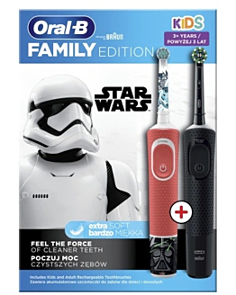 Oral-B Zestaw Family Edition (Vitality Pro Protect X Clean + Kids 3+ Szczoteczka Star W