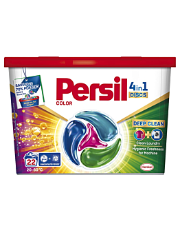 Persil Discs Color 22 sztuki, Skoncentrowany środek w kapsułkach do prania tkanin kolorowych 