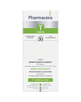 Pharmaceris T SEBO-MOISTATIC Krem nawilżająco-kojący z fotoprotekcją UV do twarzy SPF 30