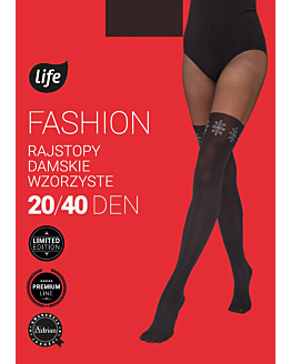 Life Rajstopy damskie wzór Śnieżynki Rozm.3