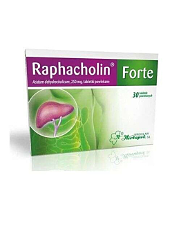 Raphacholin Forte 250 mg, 30 Tabletek Powlekanych